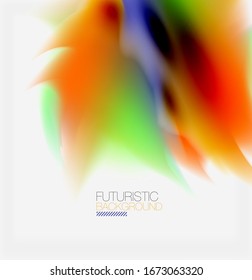 Liquid fluid color splashes abstract background, bright colorful shapes. Techno futuristic vector abstract background For Wallpaper, Banner, Background, Card, Book Illustration, landing page