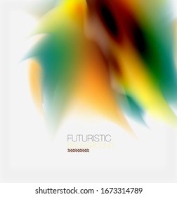 El color líquido salpicado por el fondo abstracto, formas coloridas y brillantes. Fondo abstracto vectorial futurista Techno para papel tapiz, banner, fondo, tarjeta, ilustración de libro, página de inicio