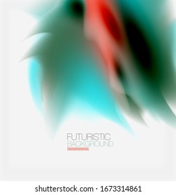 Liquid fluid color splashes abstract background, bright colorful shapes. Techno futuristic vector abstract background For Wallpaper, Banner, Background, Card, Book Illustration, landing page