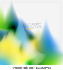 El color líquido salpicado por el fondo abstracto, formas coloridas y brillantes. Fondo abstracto vectorial futurista Techno para papel tapiz, banner, fondo, tarjeta, ilustración de libro, página de inicio