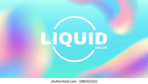 Liquid and Fluid Colors Abstract Background. Soft Blur Wallpaper. Trendy Wavy Dynamic Design. Vector illustration