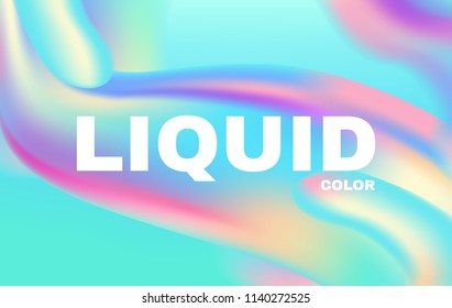 Liquid and Fluid Colors Abstract Background. Soft Blur Wallpaper. Trendy Wavy Dynamic Design. Vector illustration