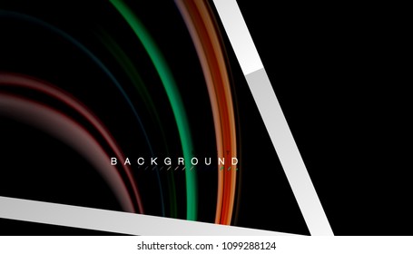 Liquid fluid colors holographic design with metallic style line shape. Vector artistic illustration for presentation, app wallpaper, banner or poster