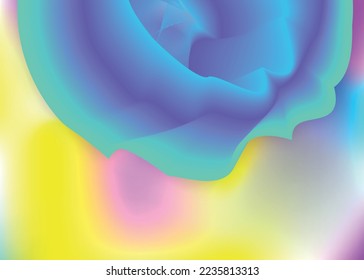 Liquid fluid. Cool banner, report template. Vivid gradient mesh. Holographic 3d backdrop with modern trendy blend. Liquid fluid background with dynamic elements and shapes.