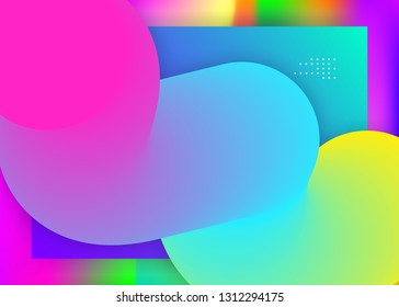 Liquid fluid. Cool screen, website composition. Vivid gradient mesh. Holographic 3d backdrop with modern trendy blend. Liquid fluid with dynamic elements and shapes. Landing page.