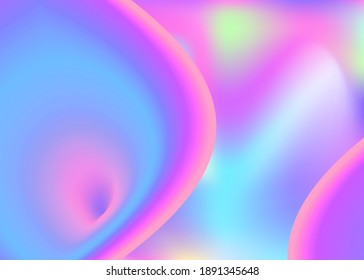 Liquid fluid. Cosmic report, invitation composition. Holographic 3d backdrop with modern trendy blend. Vivid gradient mesh. Liquid fluid background with dynamic elements and shapes.