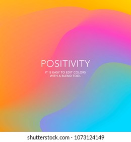 Liquid fluid design of colourful abstract vector blend background for graphic template.