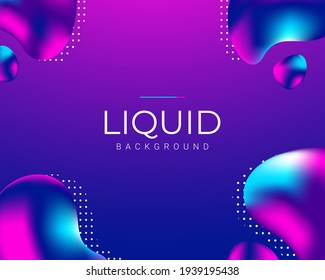 Liquid Fluid Flowing color background design. Fluid gradient shapes composition. Futuristic design. Applicable for gift card cover poster, Poster on wall poster template, landing page, social media post