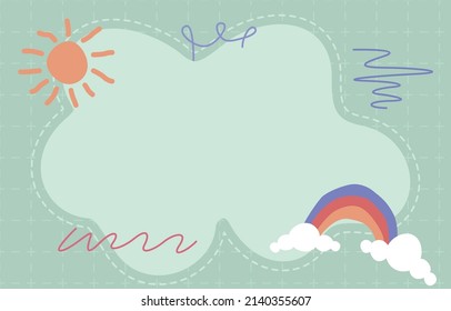 Liquid Fluid Frame Abstract Background Sun Rainbow Cloud