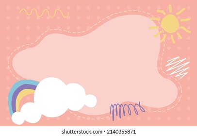 Liquid Fluid Frame Abstract Background Sun Rainbow Cloud