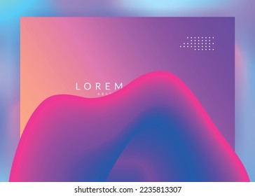 Liquid fluid. Futuristic screen, app frame. Holographic 3d backdrop with modern trendy blend. Vivid gradient mesh. Liquid fluid with dynamic elements and shapes. Landing page.