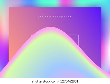 Liquid fluid. Futuristic screen, interface frame. Holographic 3d backdrop with modern trendy blend. Vivid gradient mesh. Liquid fluid with dynamic elements and shapes. Landing page.