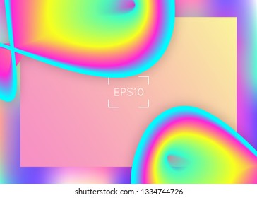 Liquid fluid. Futuristic ui, screen template. Vivid gradient mesh. Holographic 3d backdrop with modern trendy blend. Liquid fluid with dynamic elements and shapes. Landing page.