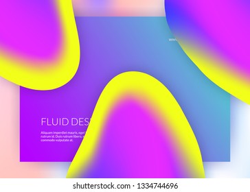Liquid fluid. Futuristic website, app design. Vivid gradient mesh. Holographic 3d backdrop with modern trendy blend. Liquid fluid with dynamic elements and shapes. Landing page.