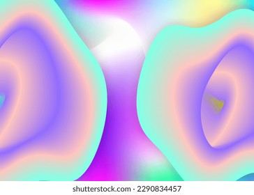 Liquid fluid. Geometric flyer, presentation composition. Holographic 3d backdrop with modern trendy blend. Vivid gradient mesh. Liquid fluid background with dynamic elements and shapes.