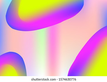 Liquid fluid. Geometric presentation, flyer layout. Holographic 3d backdrop with modern trendy blend. Vivid gradient mesh. Liquid fluid background with dynamic elements and shapes.