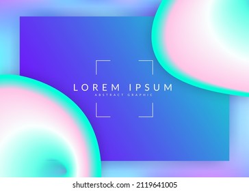 Liquid fluid. Geometric website, mobile layout. Holographic 3d backdrop with modern trendy blend. Vivid gradient mesh. Liquid fluid with dynamic elements and shapes. Landing page.