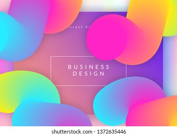 Liquid fluid. Geometric website, ui layout. Holographic 3d backdrop with modern trendy blend. Vivid gradient mesh. Liquid fluid with dynamic elements and shapes. Landing page.