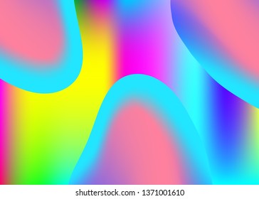 Liquid fluid. Holographic 3d backdrop with modern trendy blend. Minimalist presentation, flyer layout. Vivid gradient mesh. Liquid fluid background with dynamic elements and shapes.