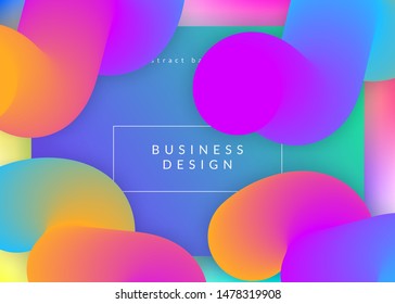 Liquid fluid. Holographic 3d backdrop with modern trendy blend. Futuristic ui, website template. Vivid gradient mesh. Liquid fluid with dynamic elements and shapes. Landing page.