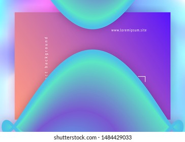 Liquid fluid. Holographic 3d backdrop with modern trendy blend. Creative website, ui layout. Vivid gradient mesh. Liquid fluid with dynamic elements and shapes. Landing page.