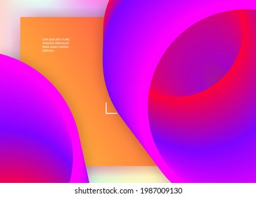 Líquido líquido. Fondo holográfico en 3d con moderna combinación de moda. Malla gradiente vívida. Sitio web mínimo, plantilla de aplicación. Líquido líquido con elementos dinámicos y formas. Página de inicio.