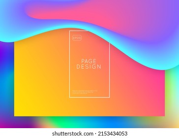 Liquid fluid. Holographic 3d backdrop with modern trendy blend. Vivid gradient mesh. Futuristic ui, interface design. Liquid fluid with dynamic elements and shapes. Landing page.