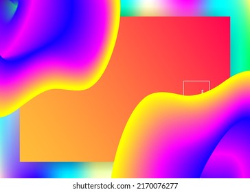 Líquido líquido. Fondo holográfico en 3d con moderna combinación de moda. Malla gradiente vívida. Sitio web molecular, diseño de pantalla. Líquido líquido con elementos dinámicos y formas. Página de inicio.