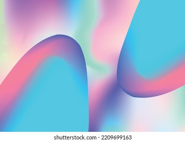 Liquid fluid. Holographic 3d backdrop with modern trendy blend. Business banner, card frame. Vivid gradient mesh. Liquid fluid background with dynamic elements and shapes.