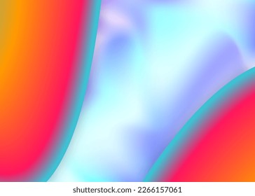 Liquid fluid. Holographic 3d backdrop with modern trendy blend. Vibrant presentation, certificate composition. Vivid gradient mesh. Liquid fluid background with dynamic elements and shapes.