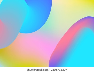 Liquid fluid. Holographic 3d backdrop with modern trendy blend. Vivid gradient mesh. Molecular card, presentation composition. Liquid fluid background with dynamic elements and shapes.