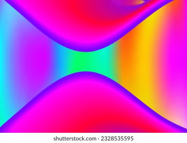Liquid fluid. Holographic 3d backdrop with modern trendy blend. Vivid gradient mesh. Vibrant flyer, cover design. Liquid fluid background with dynamic elements and shapes.