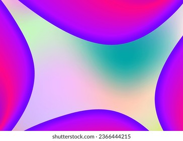 Liquid fluid. Holographic 3d backdrop with modern trendy blend. Psychedelic magazine, presentation layout. Vivid gradient mesh. Liquid fluid background with dynamic elements and shapes.