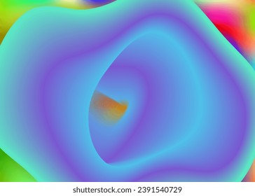Liquid fluid. Holographic 3d backdrop with modern trendy blend. Colorful poster, presentation frame. Vivid gradient mesh. Liquid fluid background with dynamic elements and shapes.