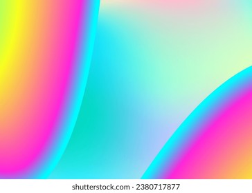 Líquido líquido. Invitación mágica, marco de fondo de pantalla. Malla gradiente vívida. Fondo holográfico en 3d con moderna combinación de moda. Fondo líquido líquido con elementos dinámicos y formas.