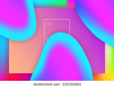 Liquid fluid. Molecular screen, ui layout. Holographic 3d backdrop with modern trendy blend. Vivid gradient mesh. Liquid fluid with dynamic elements and shapes. Landing page.