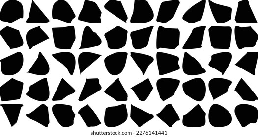 Liquid and fluid shape Black symbol 50 Set 