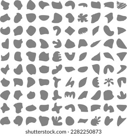 Liquid and fluid shape Black Symbol  set 100