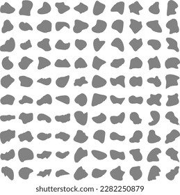Liquid and fluid shape Black Symbol  set 100