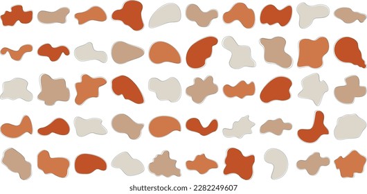 Forma líquida y fluida Conjunto de símbolos color 50 
