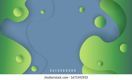 Liquid, Fluid Shape. Green Lime with Gray Color. Background, Wallpaper Template. Design Graphic Vector EPS10