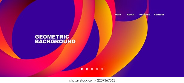 Formas de fluido líquido con gradientes de flujo abstractos. Ilustración vectorial de papel tapiz, banner, fondo, folleto, catálogo, cubierta, volante