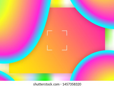 Liquid fluid. Soft mobile, banner design. Holographic 3d backdrop with modern trendy blend. Vivid gradient mesh. Liquid fluid with dynamic elements and shapes. Landing page.