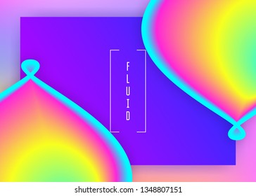 Liquid fluid. Vibrant ui, app template. Vivid gradient mesh. Holographic 3d backdrop with modern trendy blend. Liquid fluid with dynamic elements and shapes. Landing page.