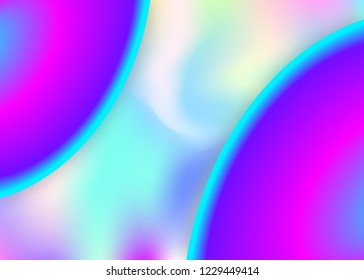 Liquid fluid. Vivid gradient mesh. Holographic 3d backdrop with modern trendy blend. Magic cover, card frame. Liquid fluid background with dynamic elements and shapes.