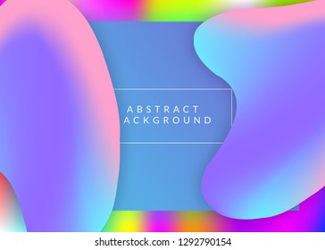 Liquid fluid. Vivid gradient mesh. Rainbow mobile, screen composition. Holographic 3d backdrop with modern trendy blend. Liquid fluid with dynamic elements and shapes. Landing page.