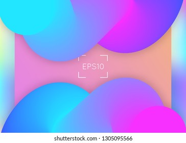 Liquid fluid. Vivid gradient mesh. Magic website, banner layout. Holographic 3d backdrop with modern trendy blend. Liquid fluid with dynamic elements and shapes. Landing page.