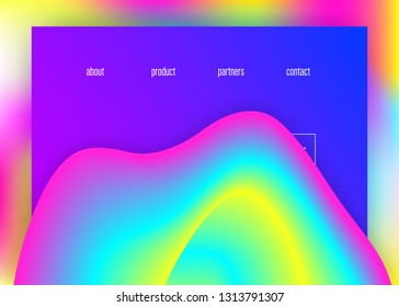 Liquid fluid. Vivid gradient mesh. Minimal interface, app composition. Holographic 3d backdrop with modern trendy blend. Liquid fluid with dynamic elements and shapes. Landing page.