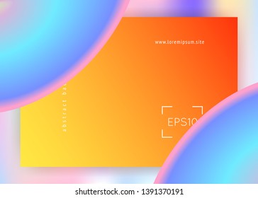 Liquid fluid. Vivid gradient mesh. Holographic 3d backdrop with modern trendy blend. Minimal app, ui template. Liquid fluid with dynamic elements and shapes. Landing page.