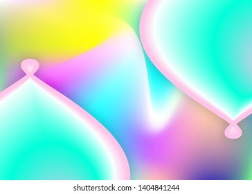 Liquid fluid. Vivid gradient mesh. Holographic 3d backdrop with modern trendy blend. Rainbow certificate, presentation template. Liquid fluid background with dynamic elements and shapes.